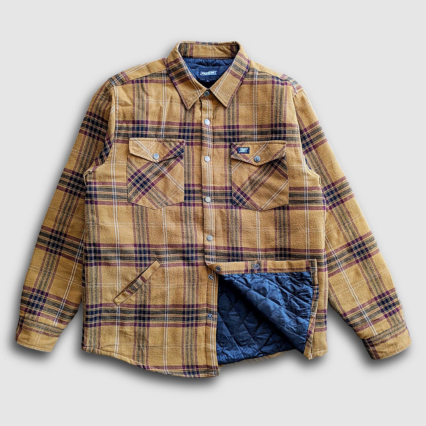 Juniper Insulated Flannel Shacket - Dijon/Maroon