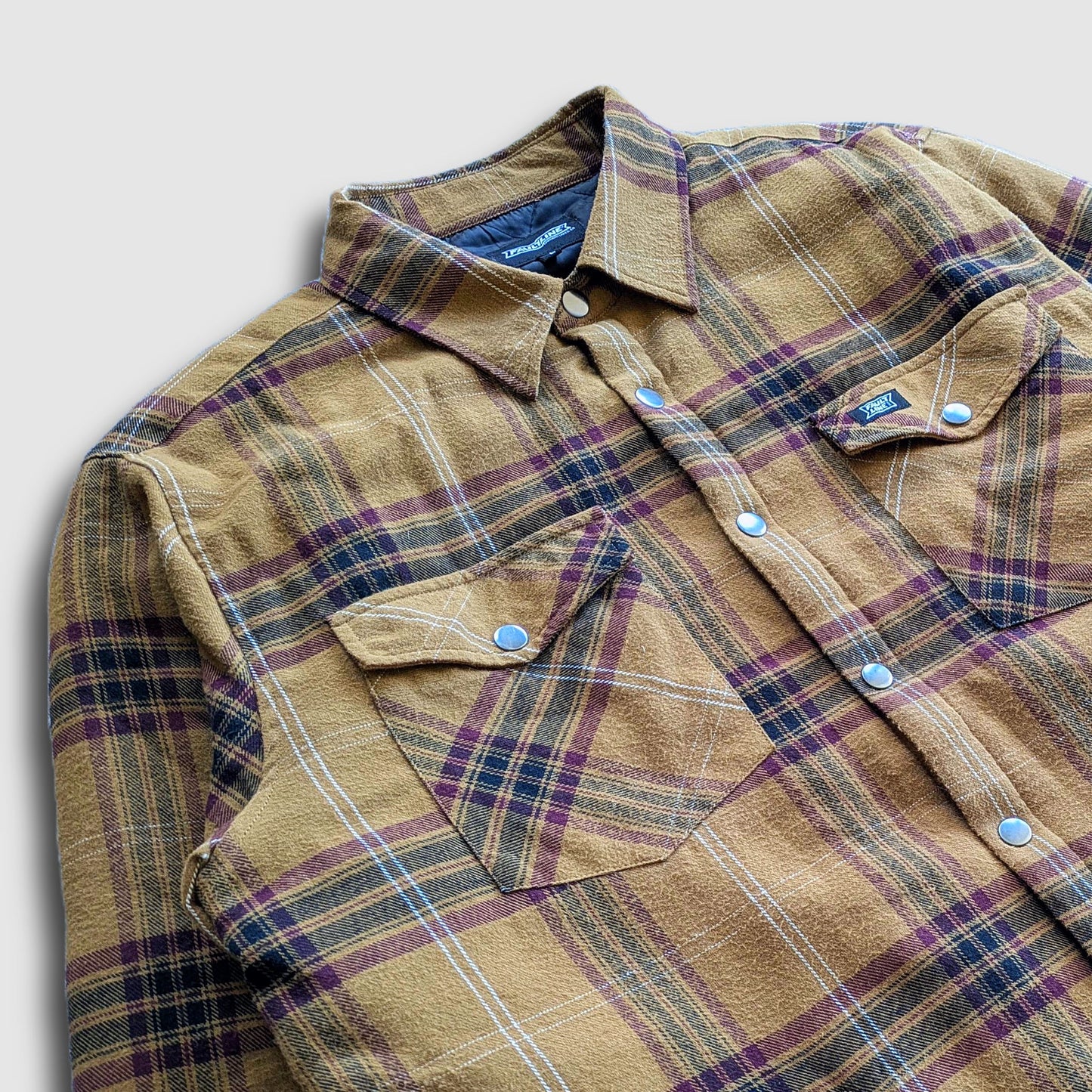 Juniper Insulated Flannel Shacket - Dijon/Maroon