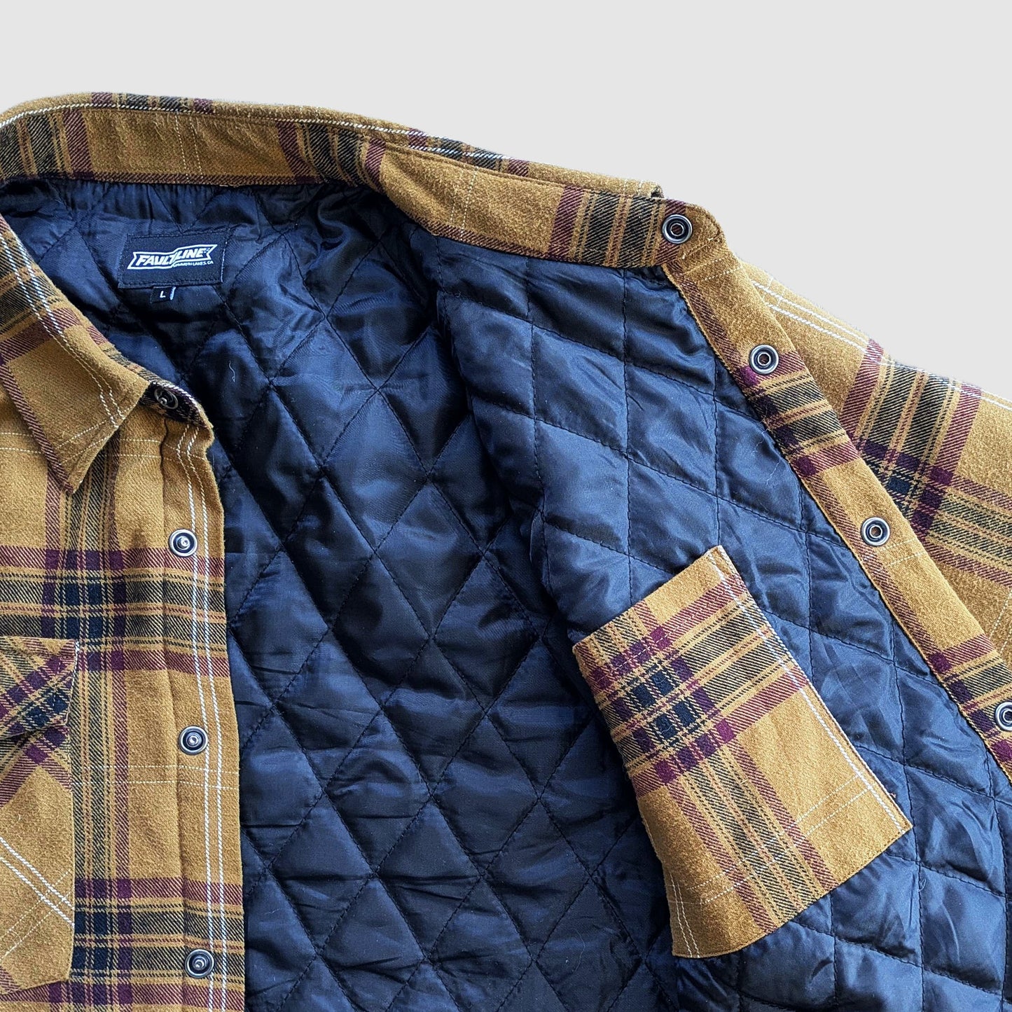 Juniper Insulated Flannel Shacket - Dijon/Maroon