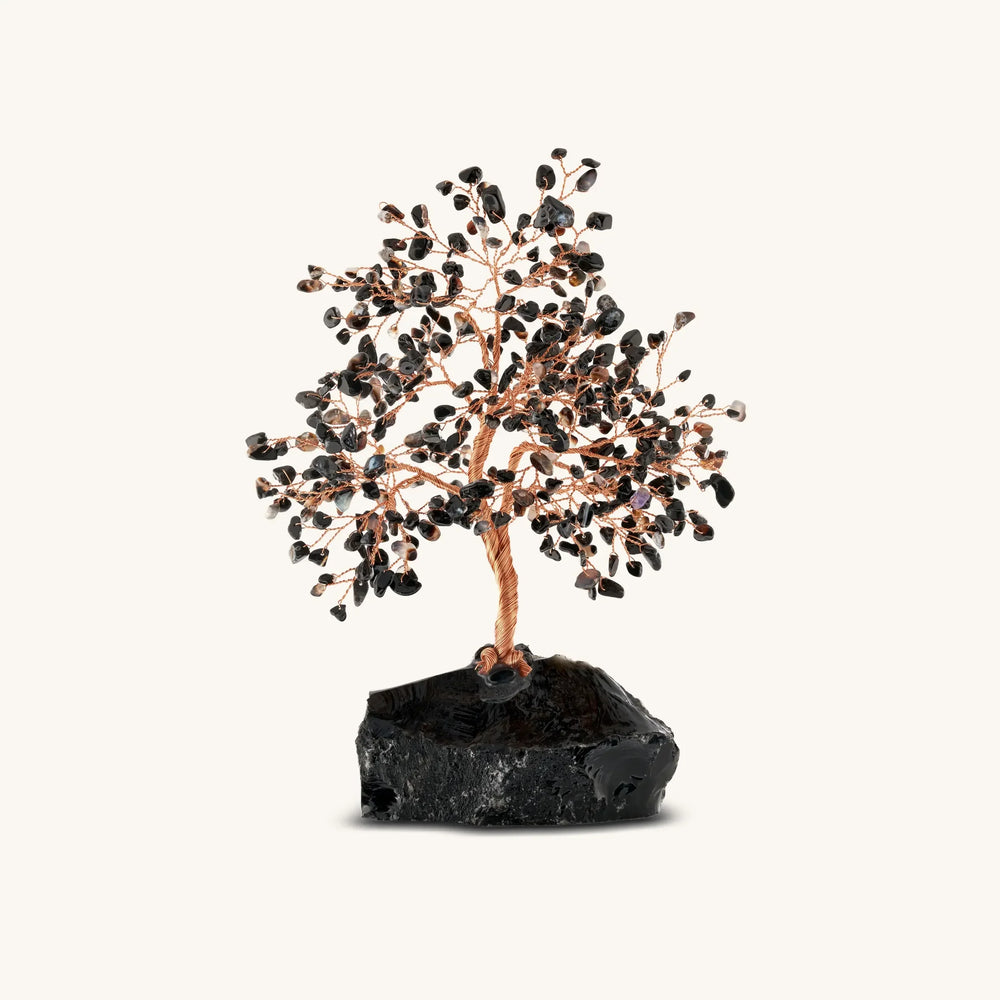 Grounded Awareness Black Onyx Feng Shui Tree