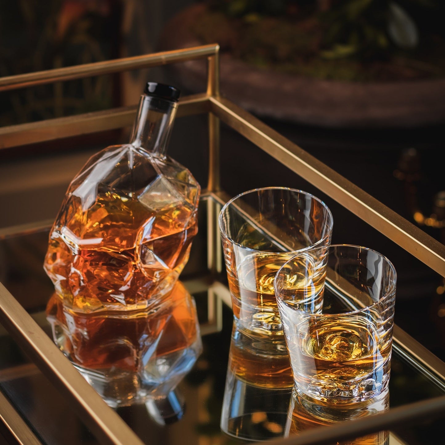 Memento Mori Set of 2 Whiskey Glasses
