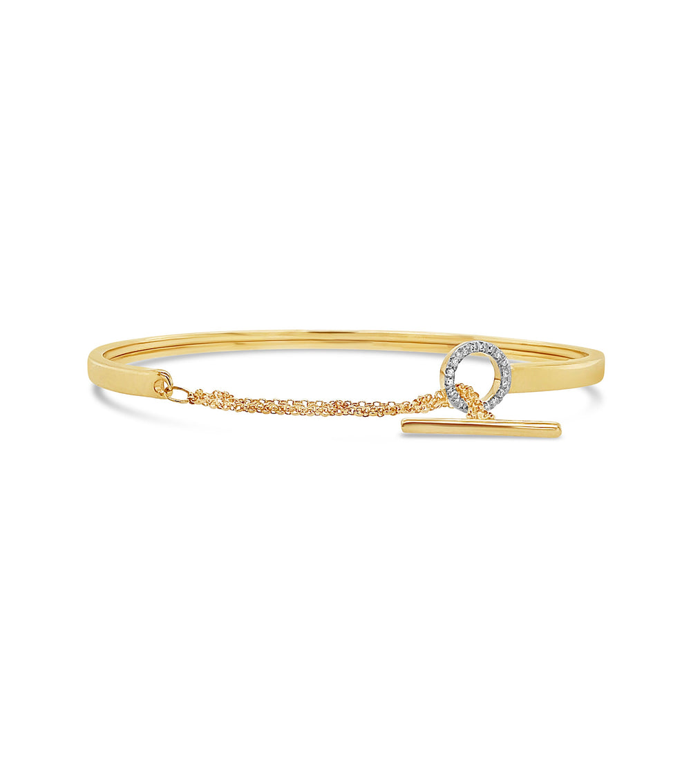 Diamond Toggle Flexible Bangle