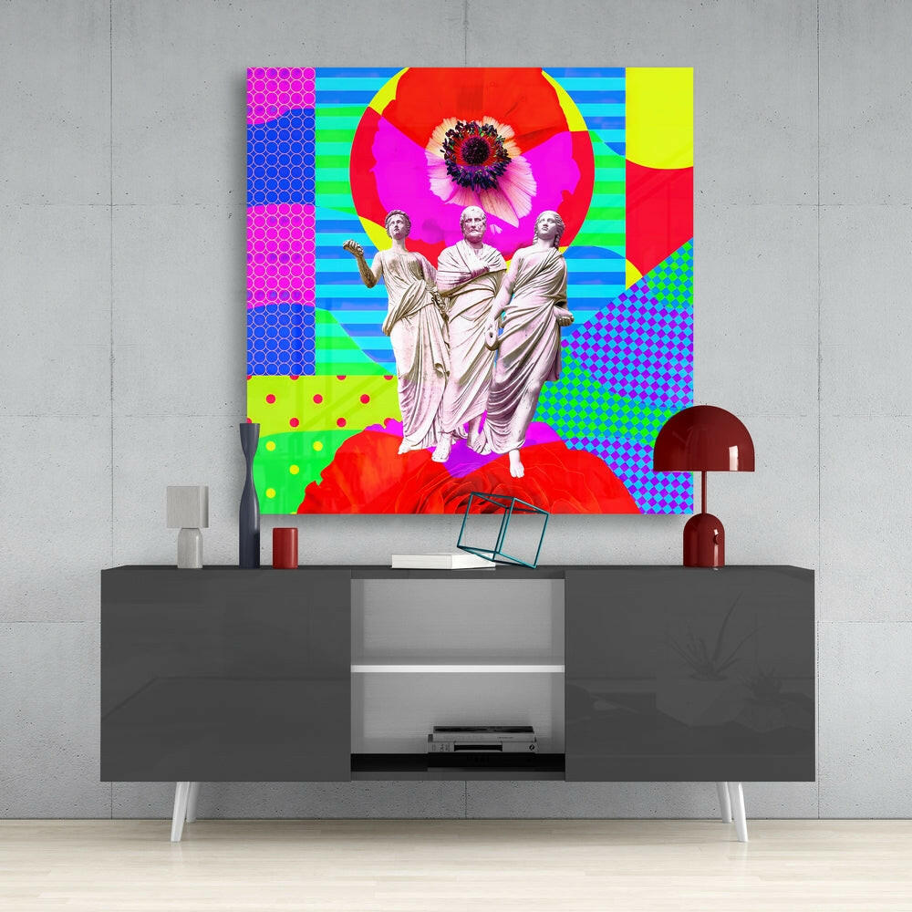 Sculpture Glass Wall Art