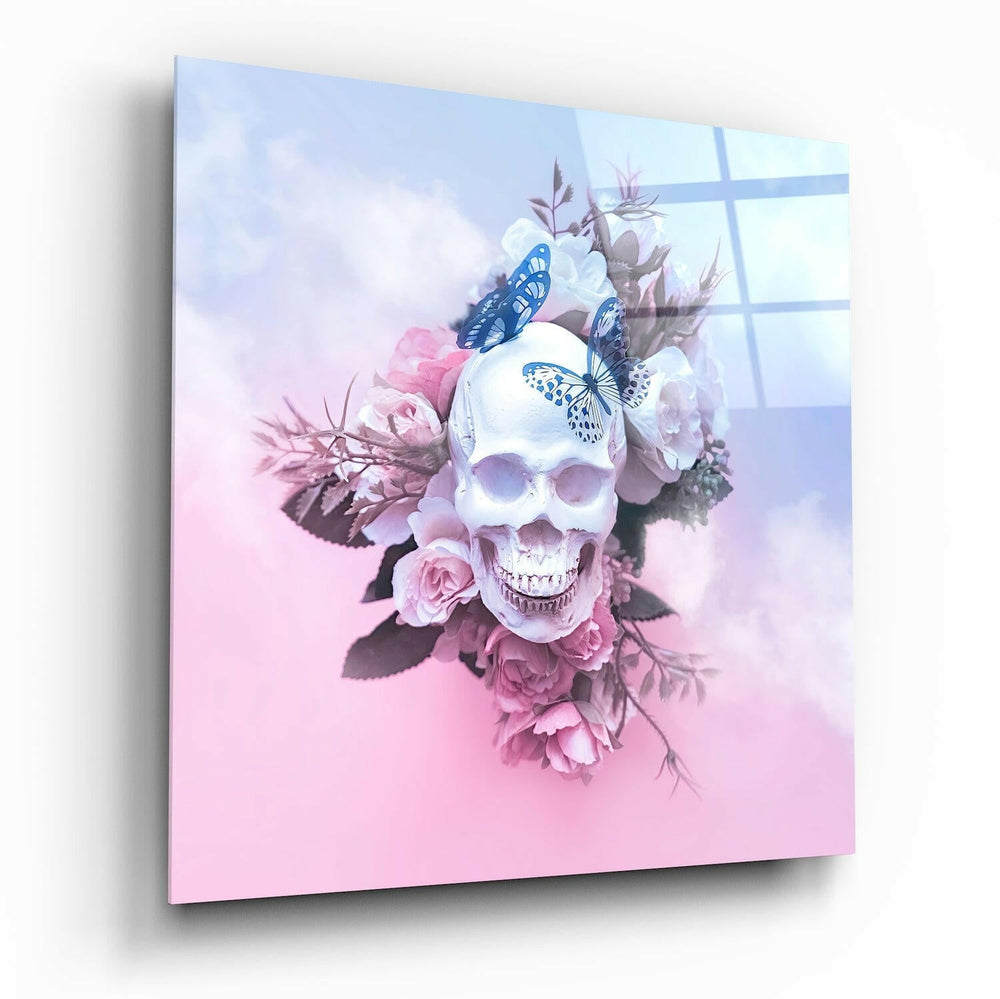 Flower Head Glass Wall Art
