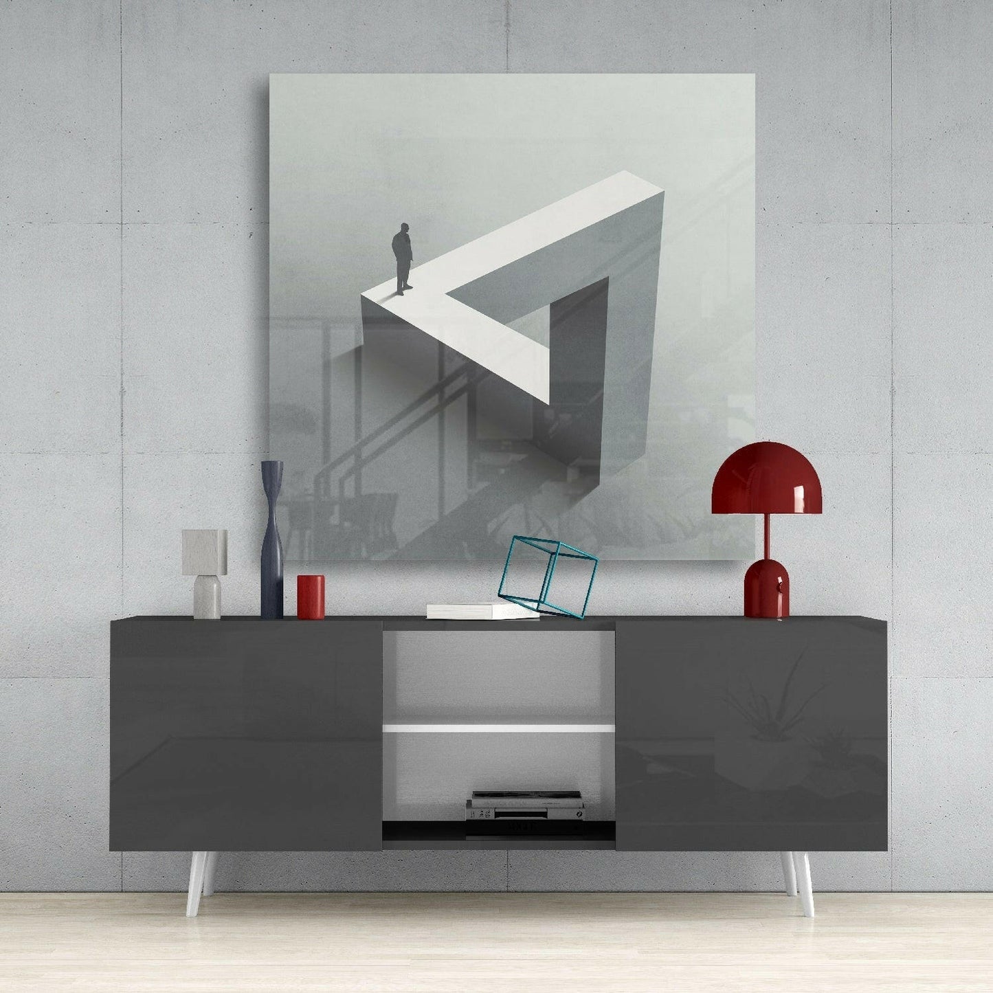 Dead End Glass Wall Art