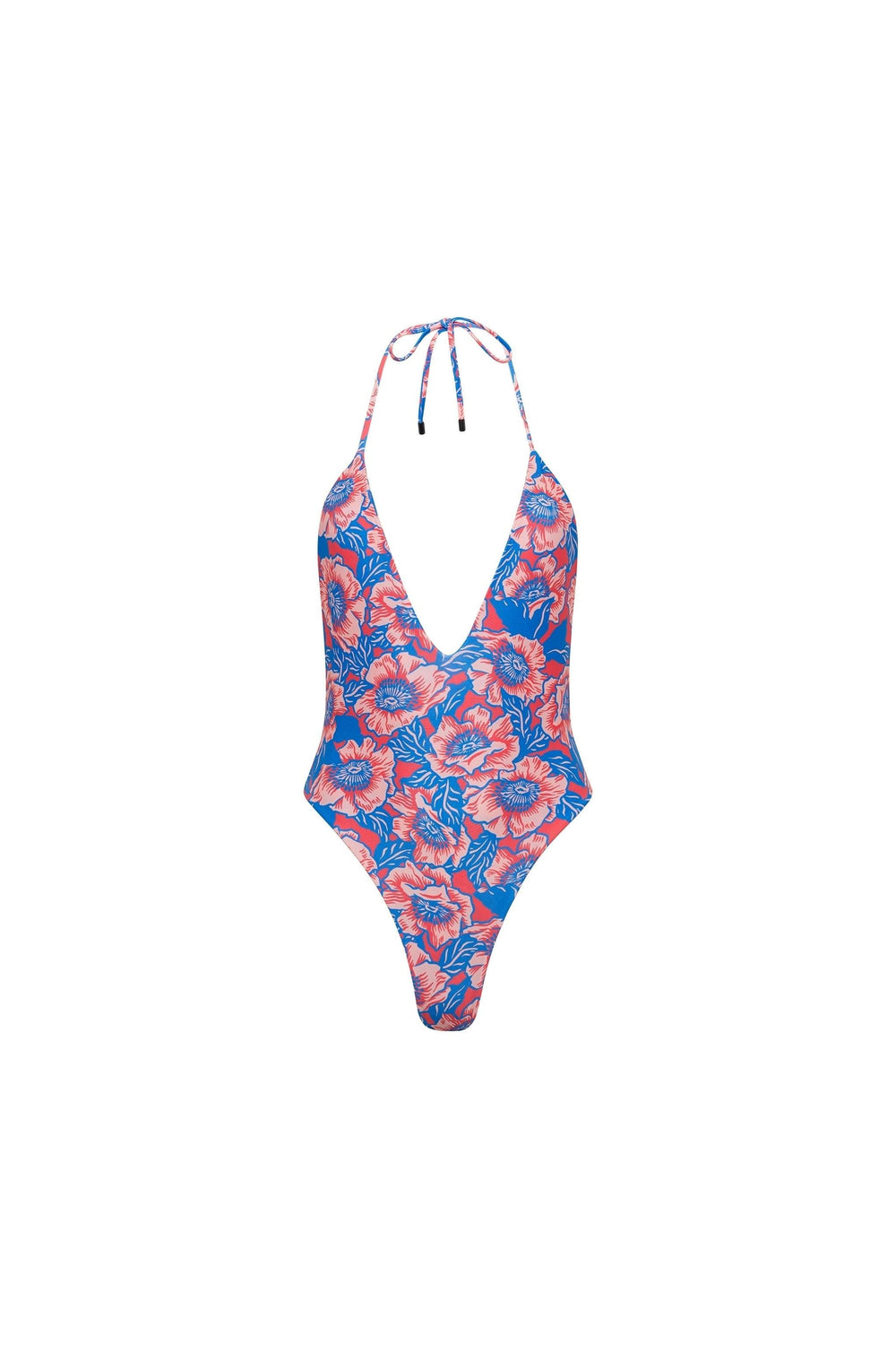 Los Cabos Deep V One Piece Hibiscus