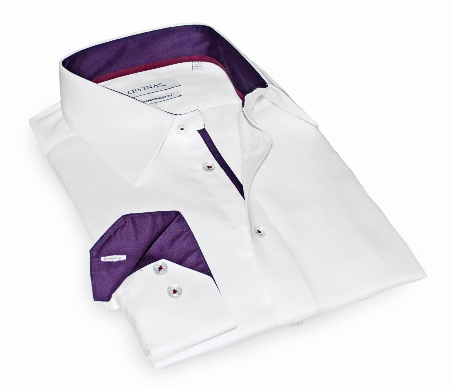Lee Button-Up Shirt With Contrast Details // White // Contemporary Fit (Regular)- final sale