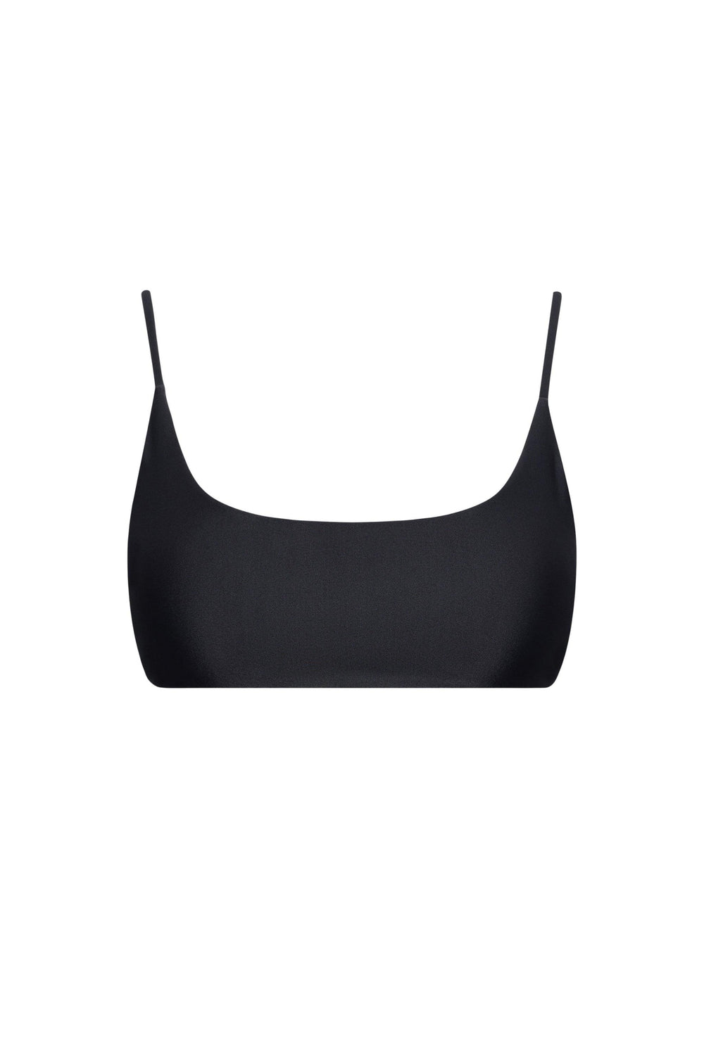 Malibu Bralette String Tie Bikini Top Black