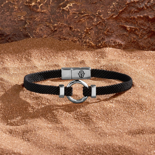 Sacred Abundance Men’s Black String Bracelet
