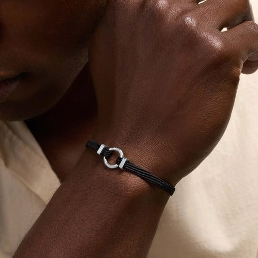 Sacred Abundance Men’s Black String Bracelet