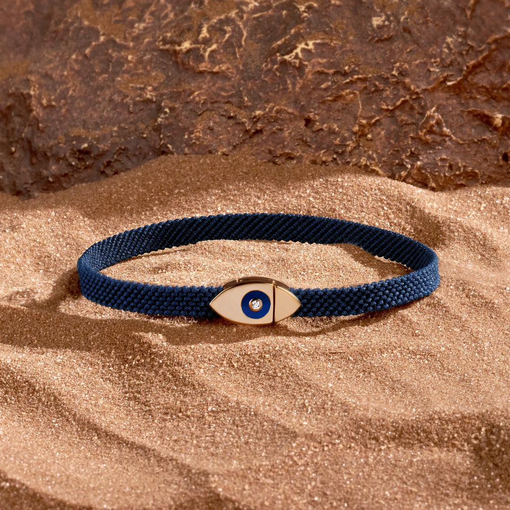 Men's Forward Vision Evil Eye Blue String Bracelet
