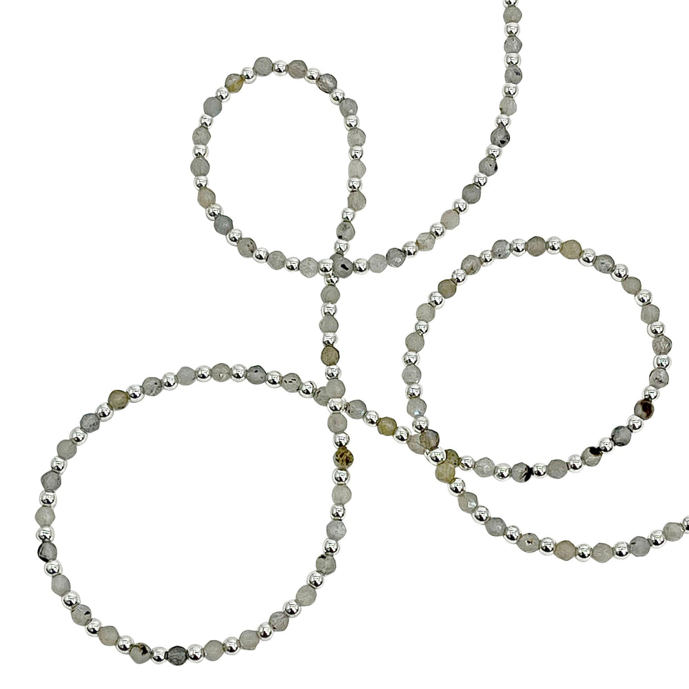 Labradorite & Hematite Wrap Necklace