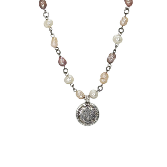 Rosewater Coin Pearl Necklace