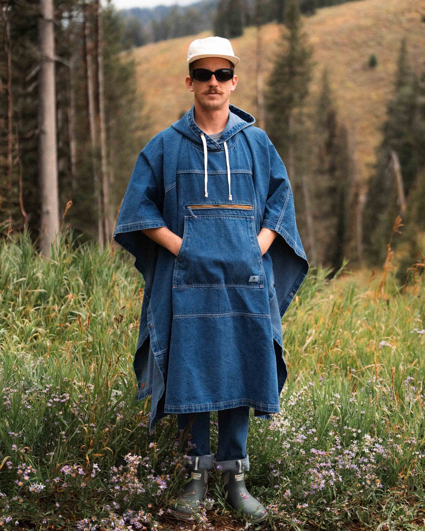 OB-X Denim Poncho