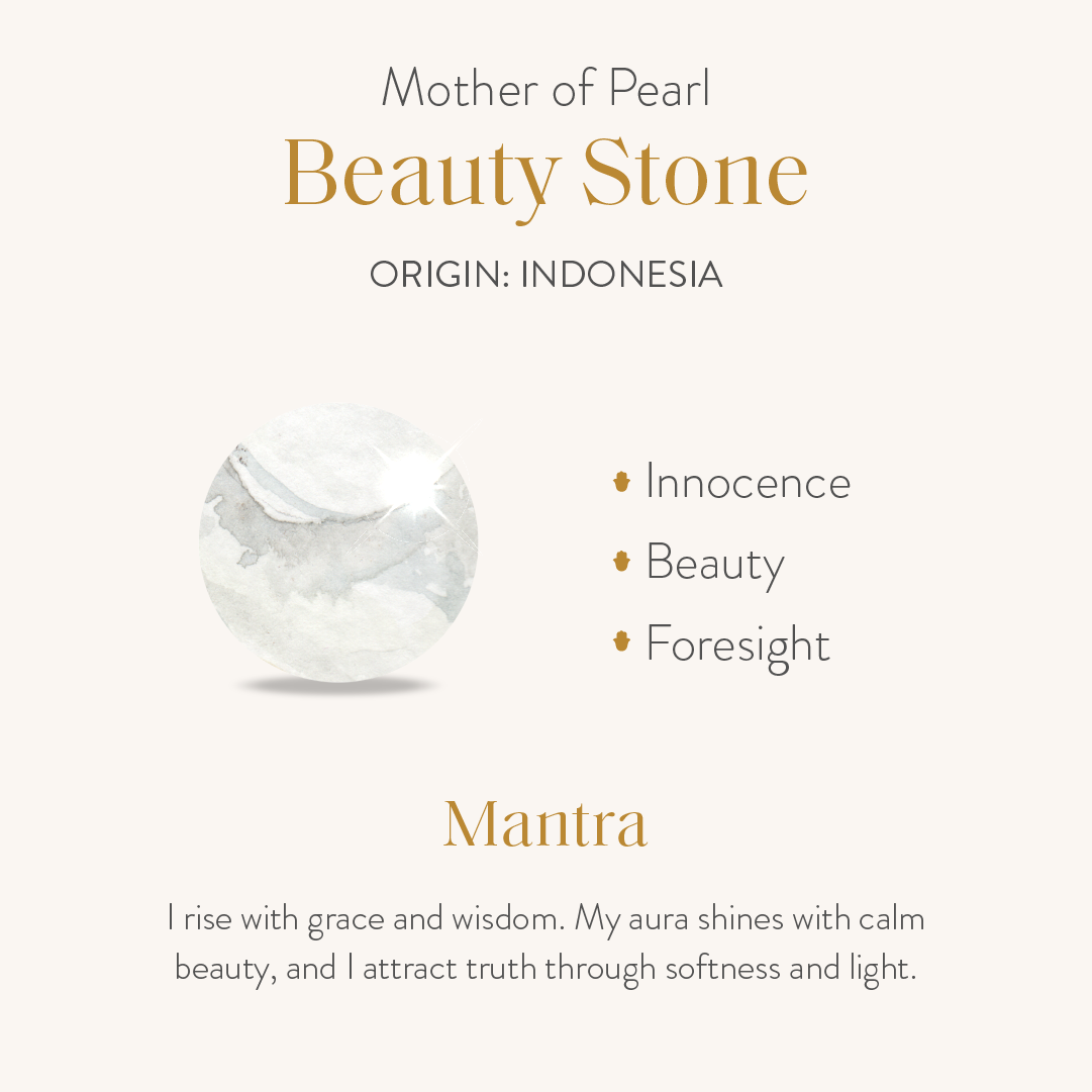Abundant Solace Mother of Pearl Heart Gold Necklace