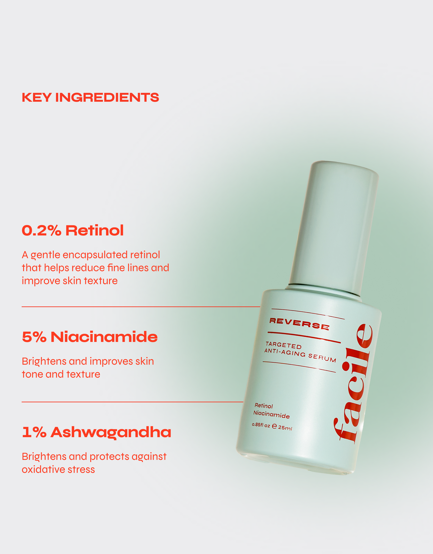 REVERSE 0.2% Retinol Firming Serum for Fine Lines & Wrinkles