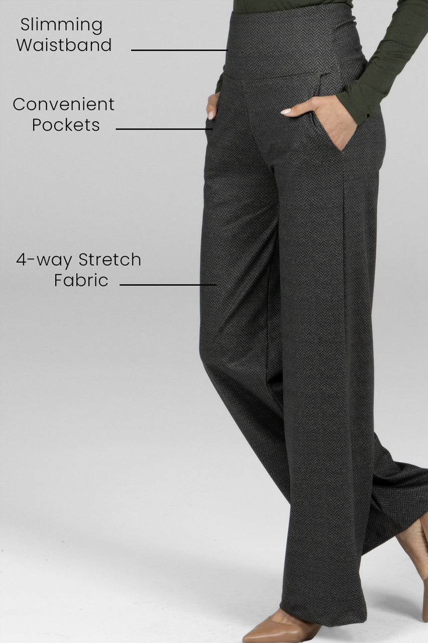 HIGH WAIST WIDE LEG PANT: OLIVE TWEED