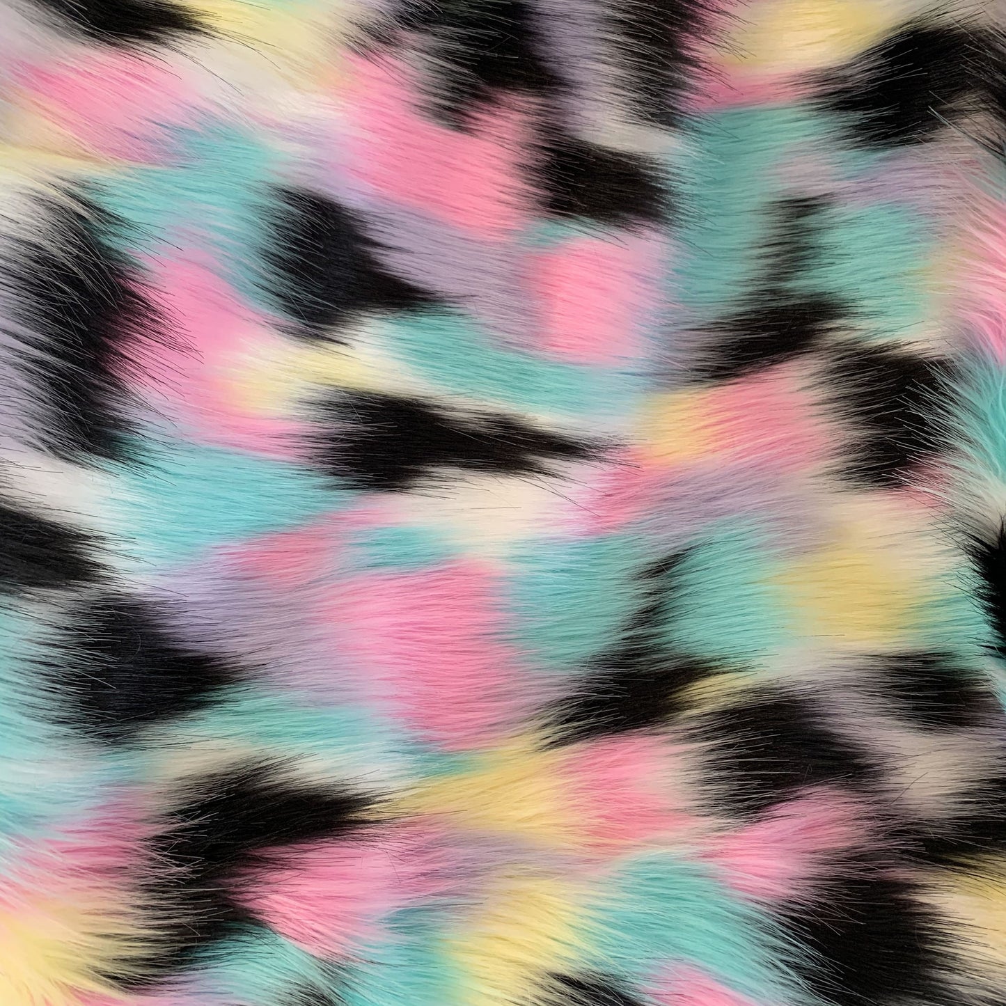 Plutus Pink, Blue, Black, Yellow Exotic Faux Fur Luxury Throw Blanket