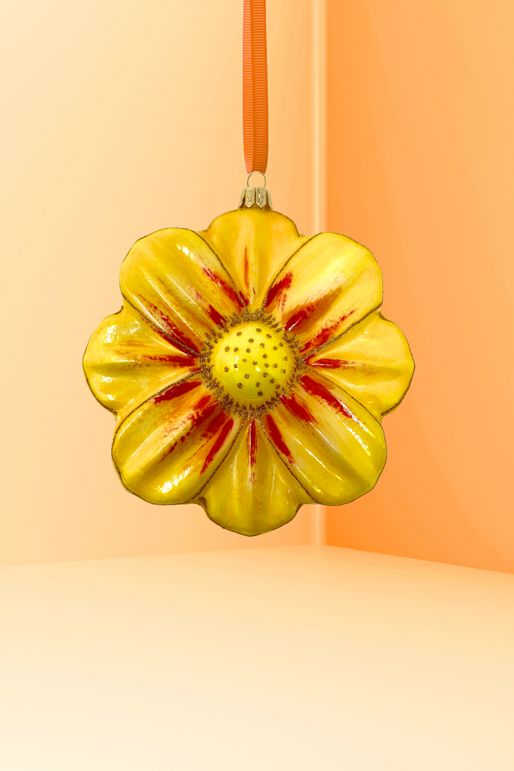 Pucker Up Buttercup Polish Glass Ornament