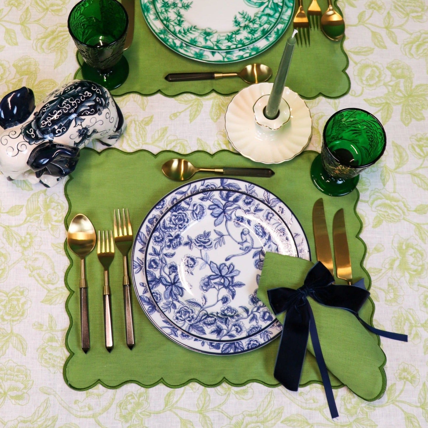 Extra Tall Pine Green Taper Candle, 1 Case of 24 Packs (4 Candles per Pack)