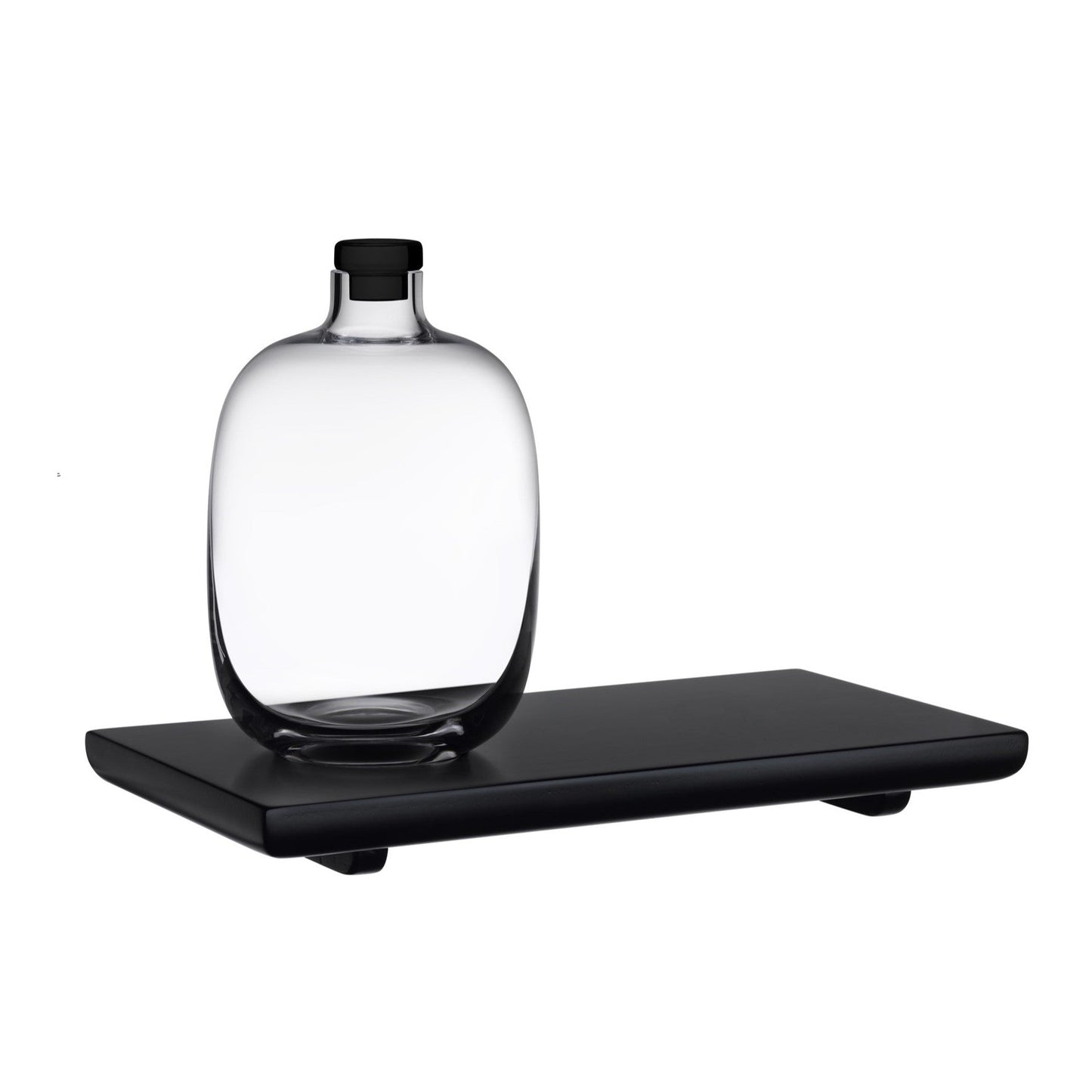 Malt Whiskey Bottle with Wooden Tray