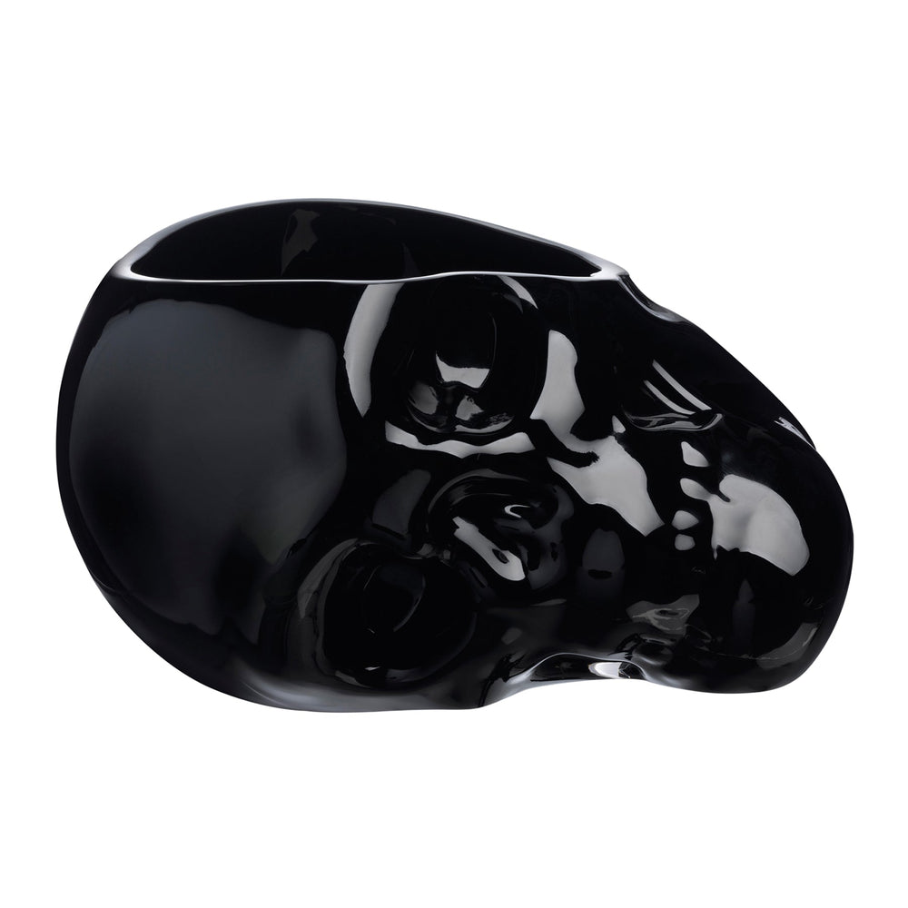 Memento Mori Faceted Skull Bowl Black Large