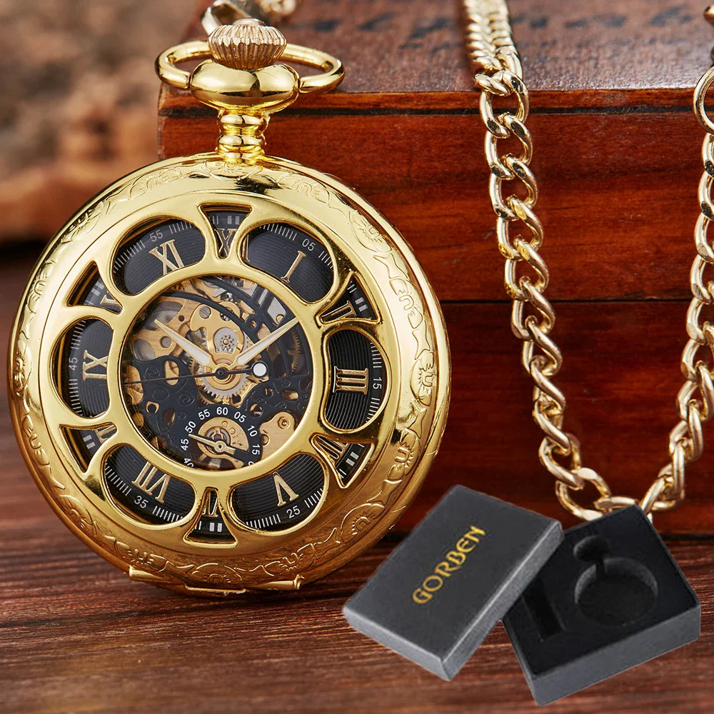 Luxury Silver Skeleton Mechanical Pocket Watch™