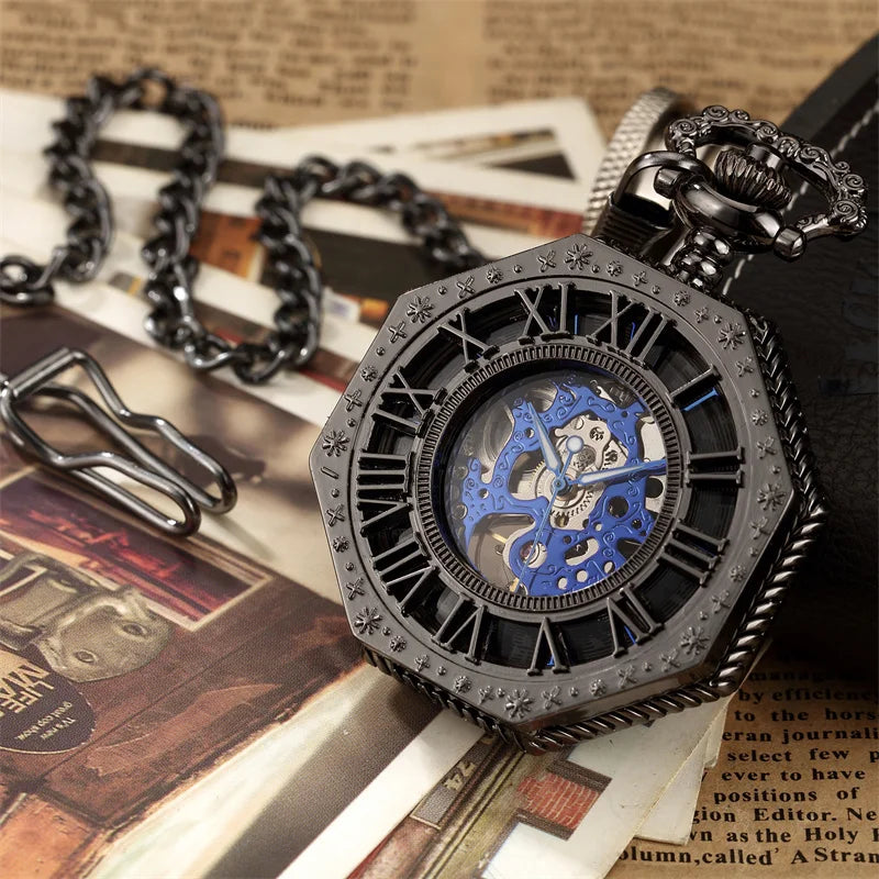 Hexagonal Skeleton Mechanical Pocket Watch™