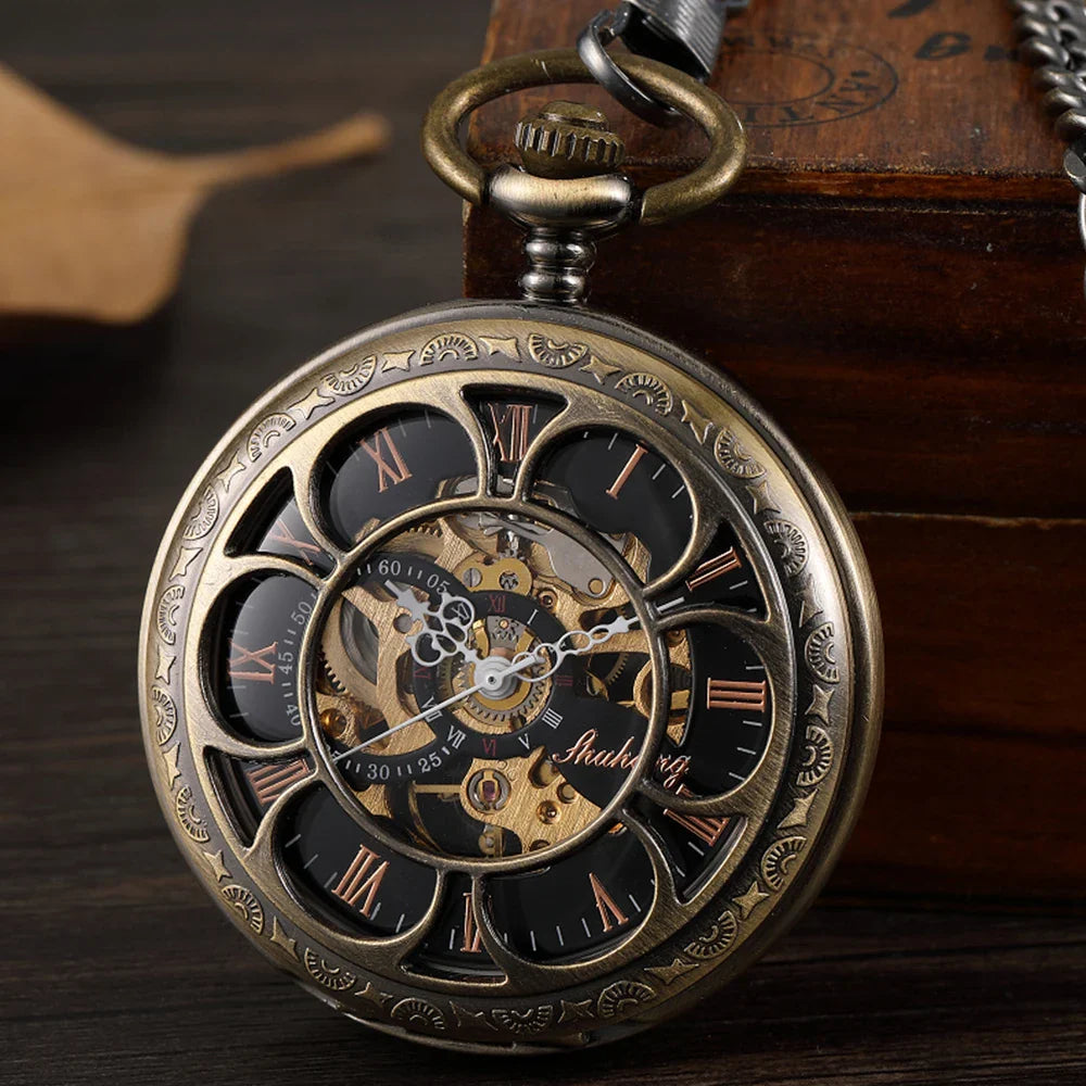 Luxury Silver Skeleton Mechanical Pocket Watch™