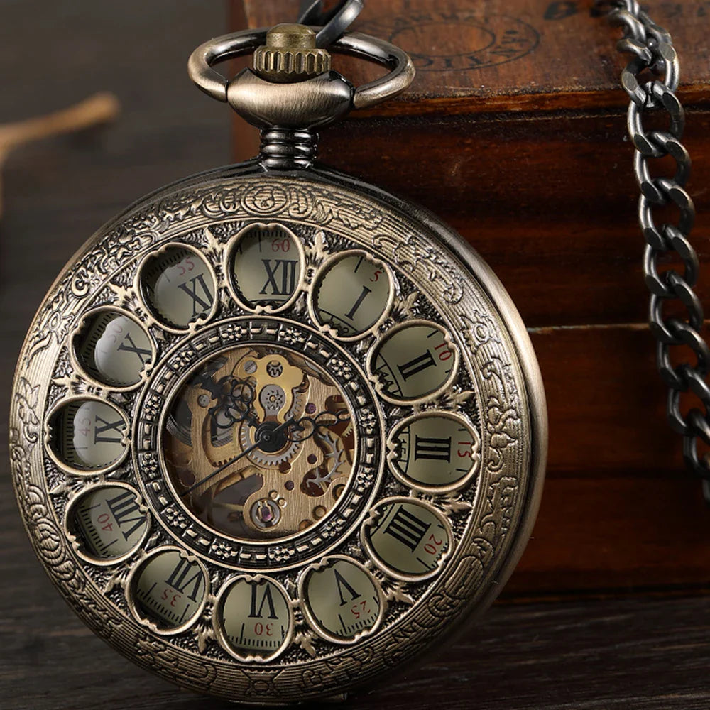 Luxury Silver Skeleton Mechanical Pocket Watch™