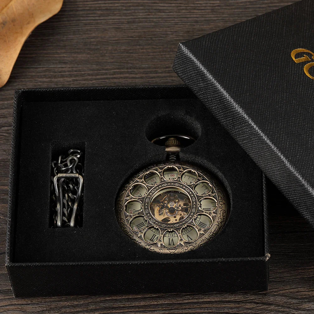 Luxury Silver Skeleton Mechanical Pocket Watch™