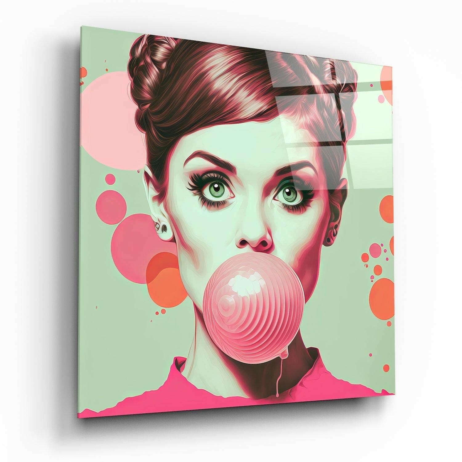 Audrey Hepburn Glass Wall Art || Designers Collection