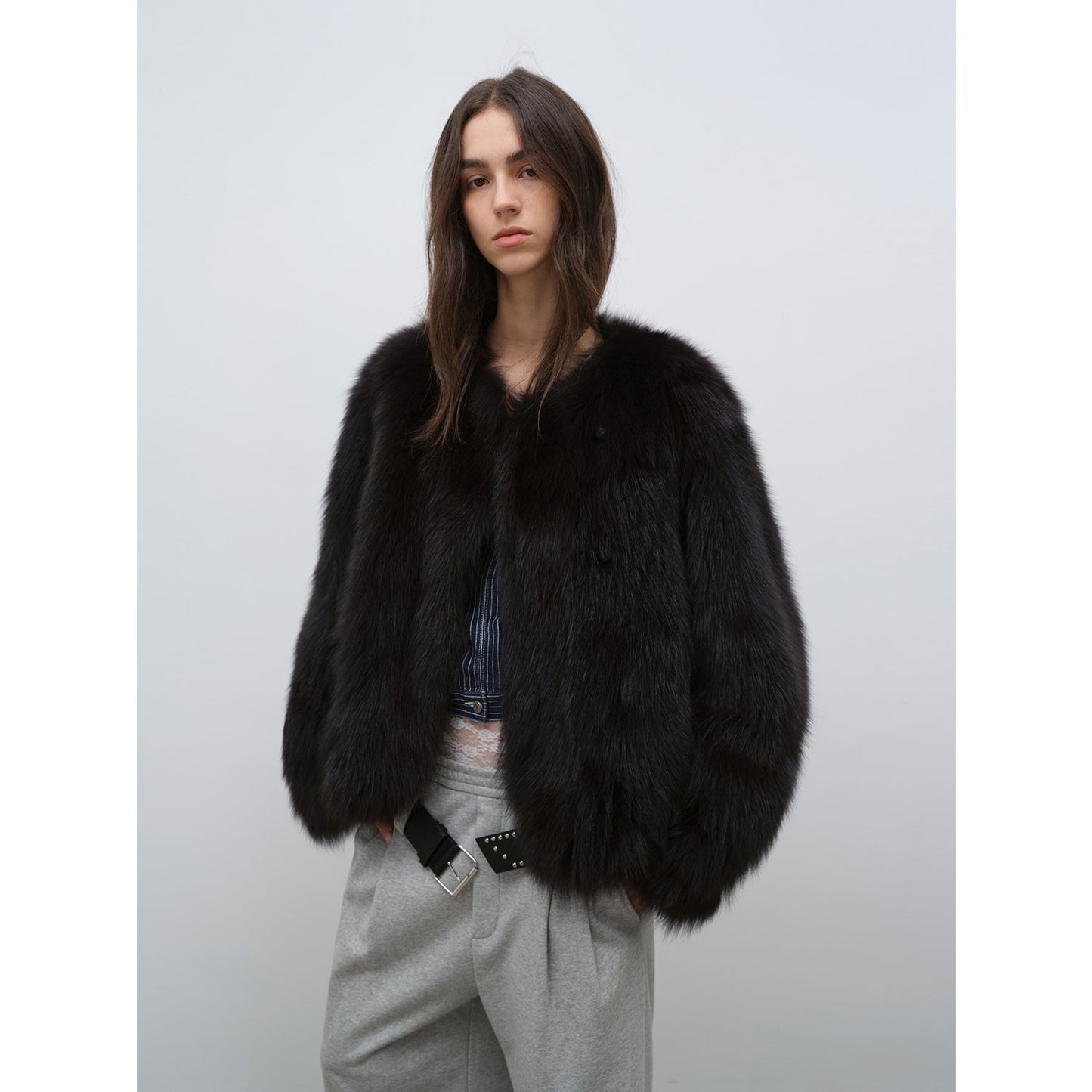 Morning Mist Manor Urban Chic Fox Fur Coat