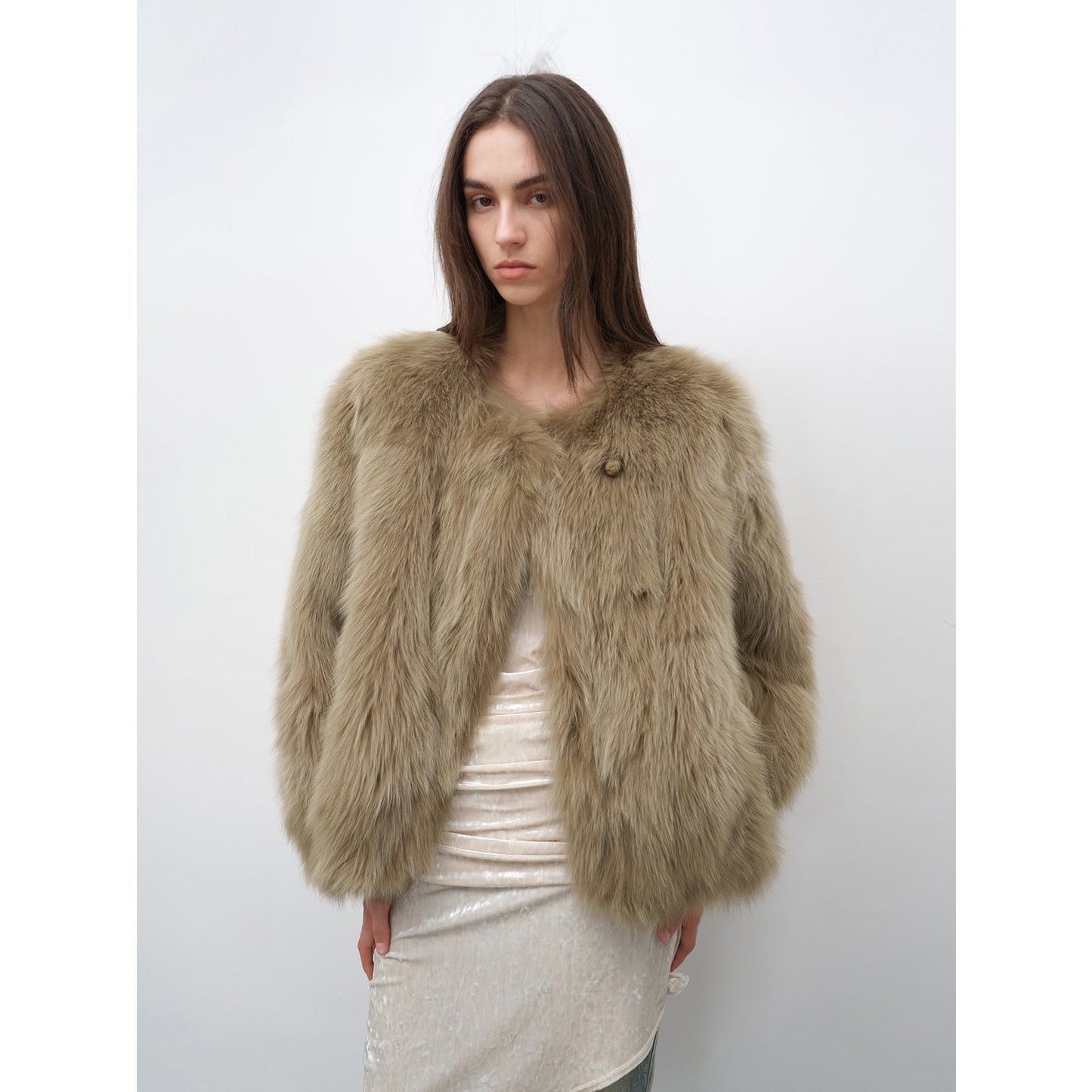 Morning Mist Manor Urban Chic Fox Fur Coat