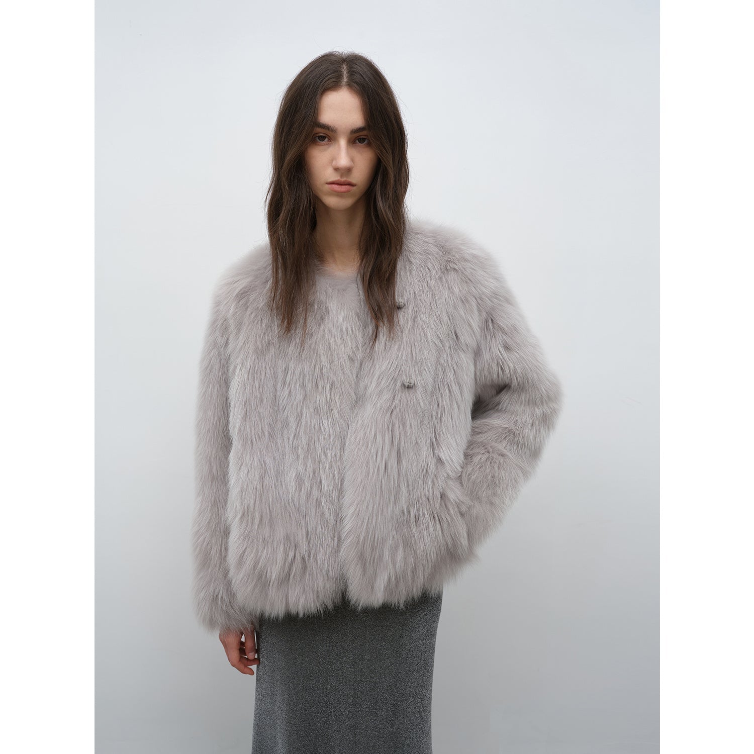 Morning Mist Manor Urban Chic Fox Fur Coat