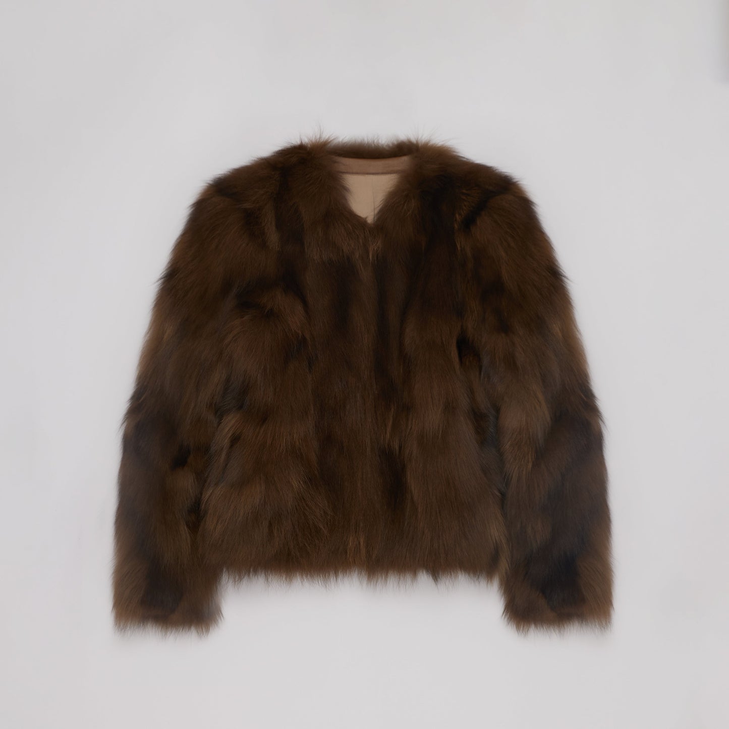 Reed Flower Fox Fur Coat