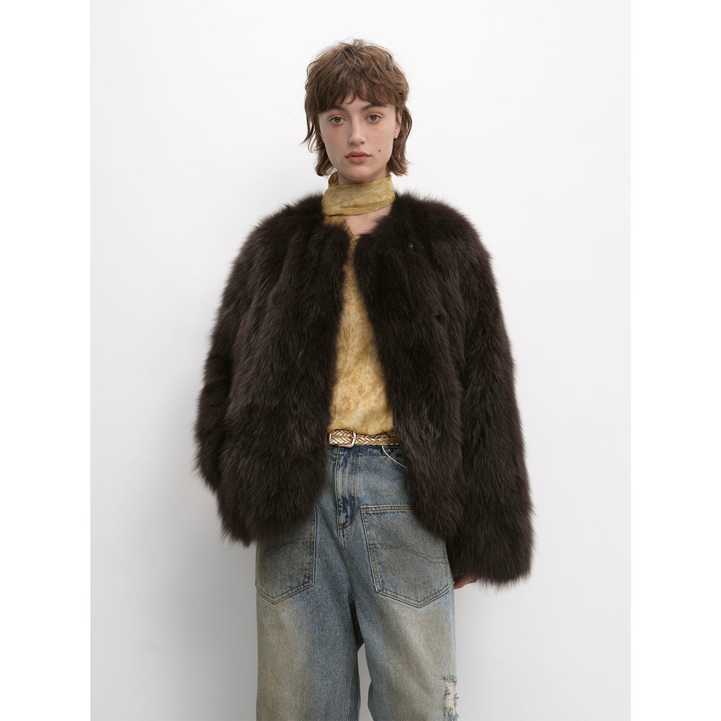 Morning Mist Manor Urban Chic Fox Fur Coat