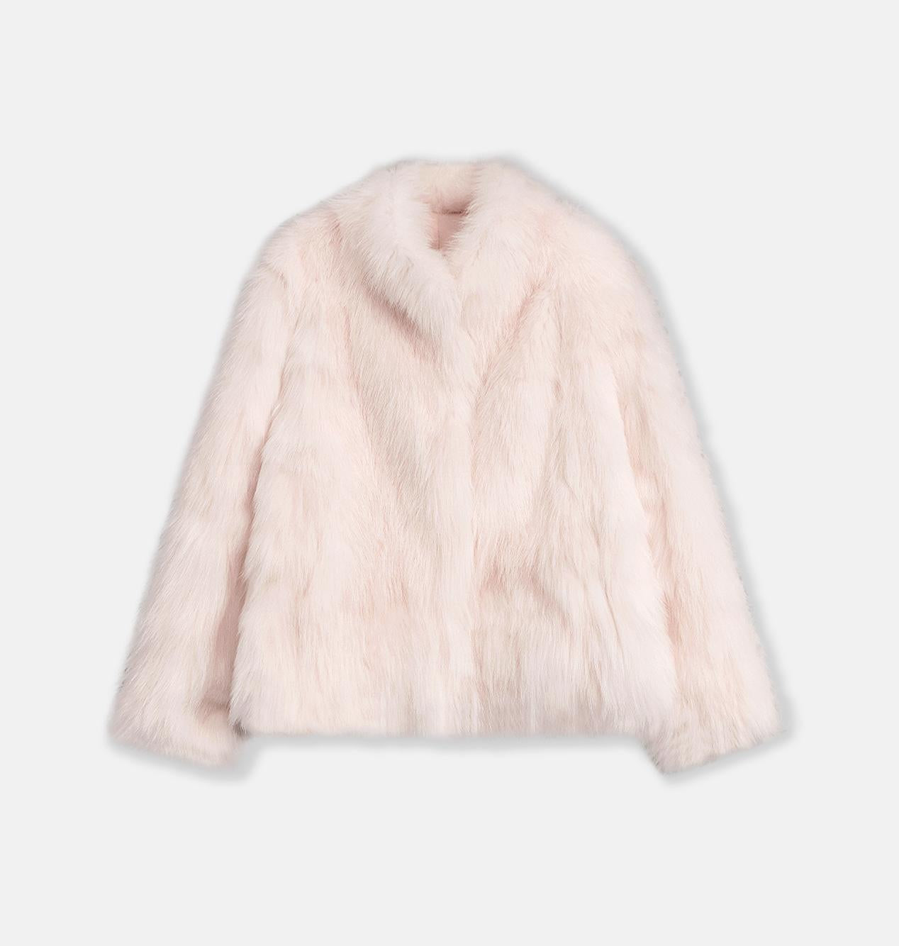 "Long Nocturne" Imported Fox Fur Retro Short Coat