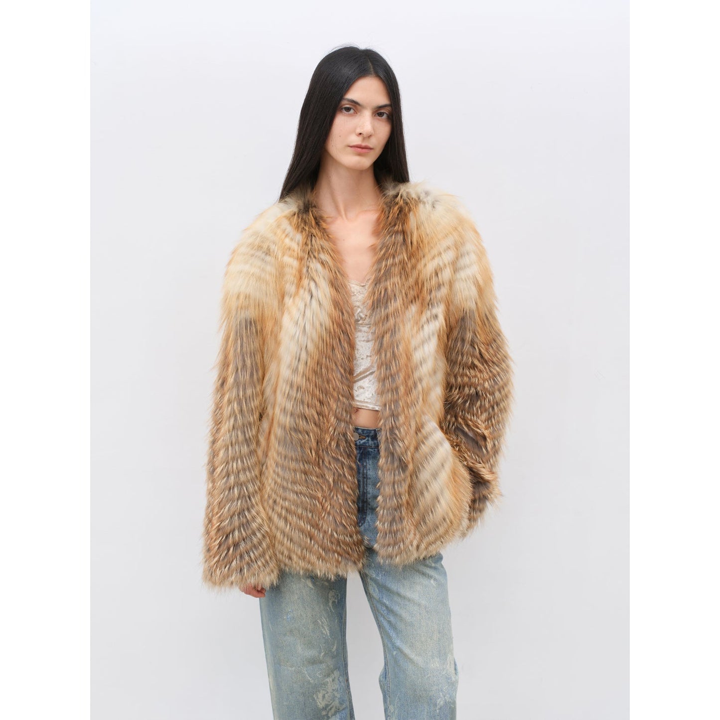 Yukino Dream Colorful Fox Fur Coat