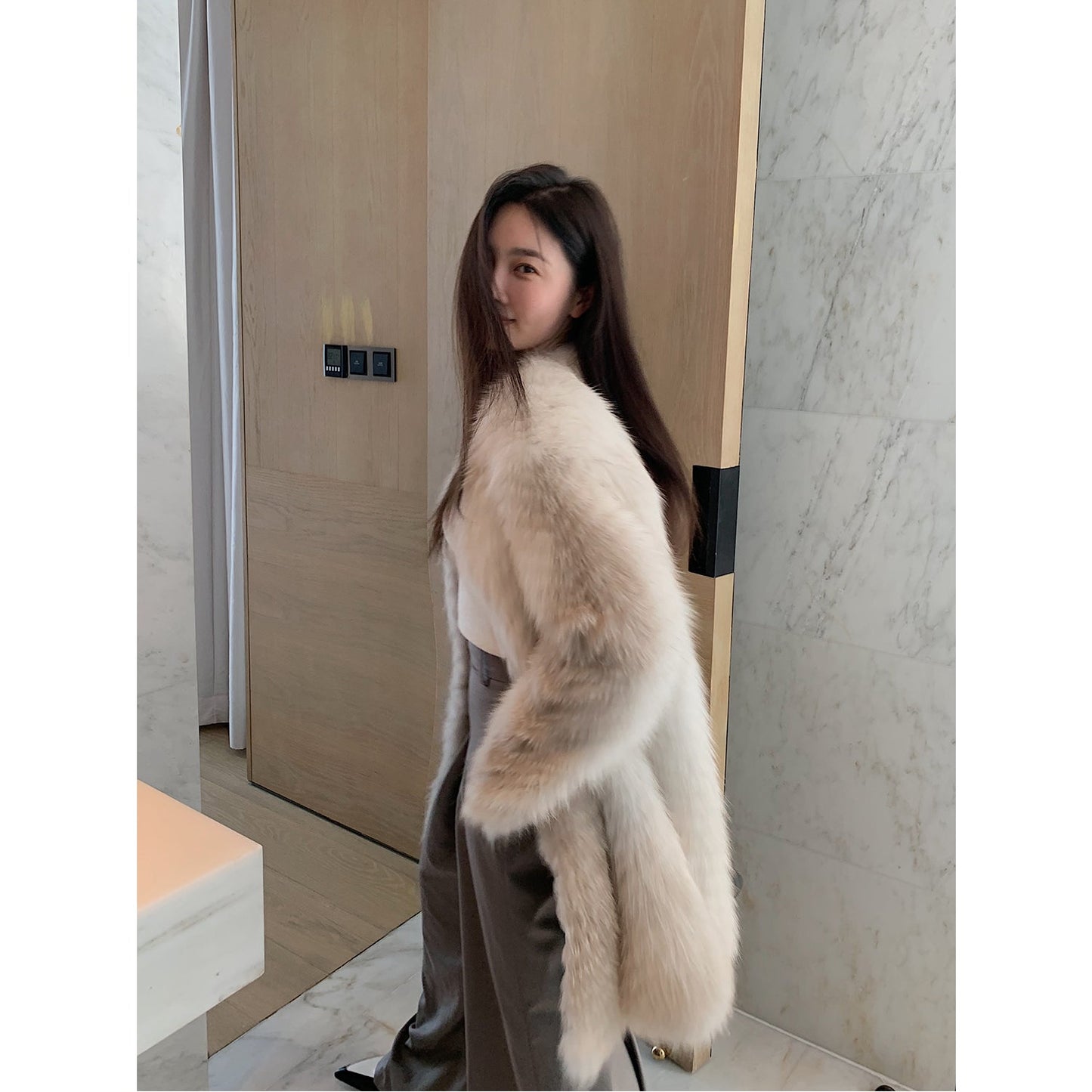 Yukino Dream Colorful Fox Fur Coat