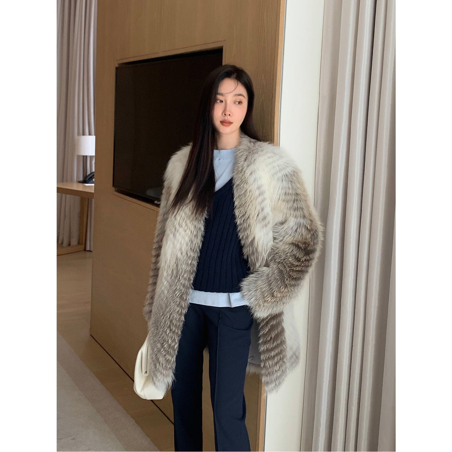 Yukino Dream Colorful Fox Fur Coat
