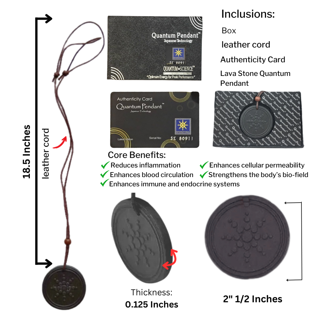 Lava Stone Quantum Defense Pendant 42 MM