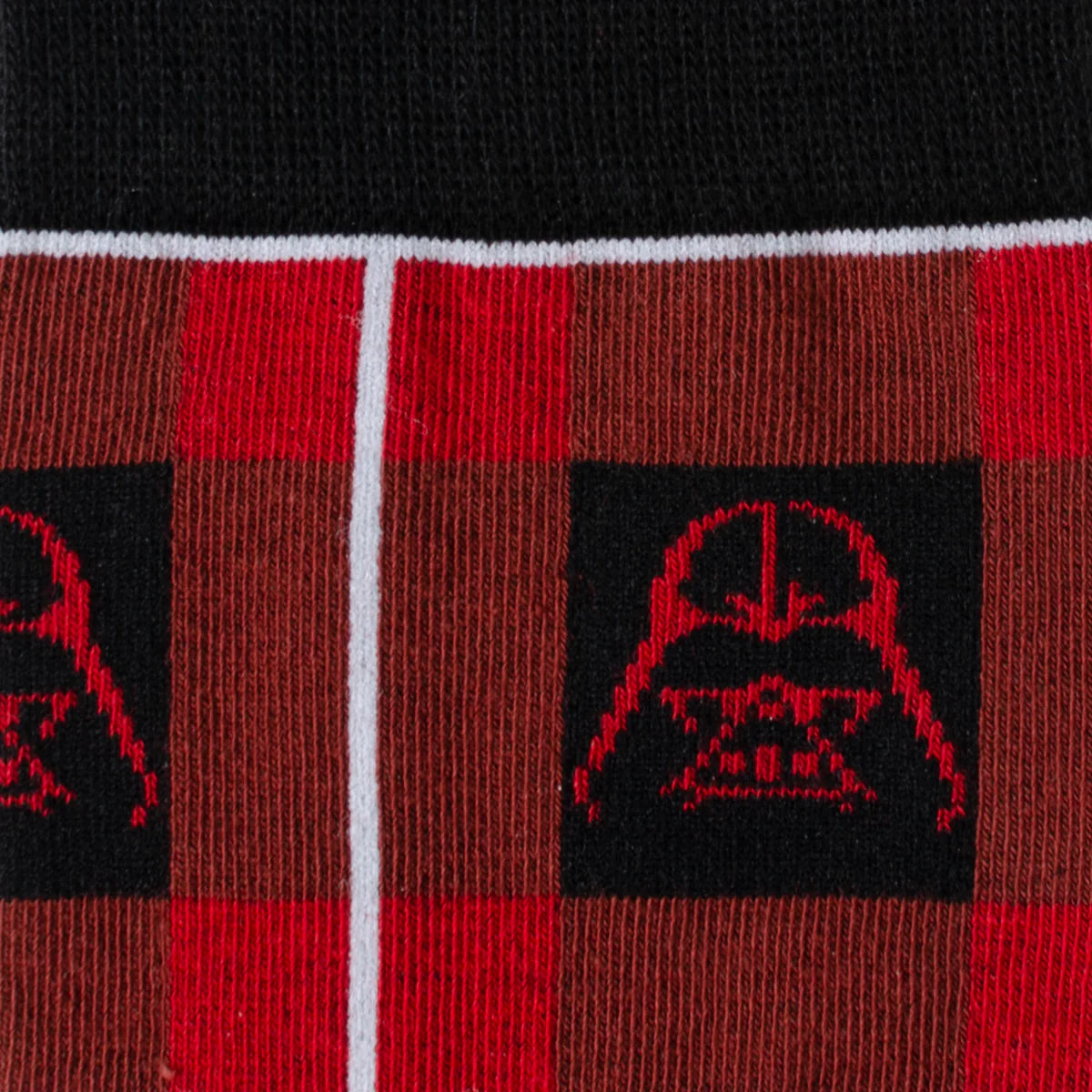 Star Wars Darth Vader Black and Red Plaid Dress Socks and Imperial Crest Lapel Pin Gift Set