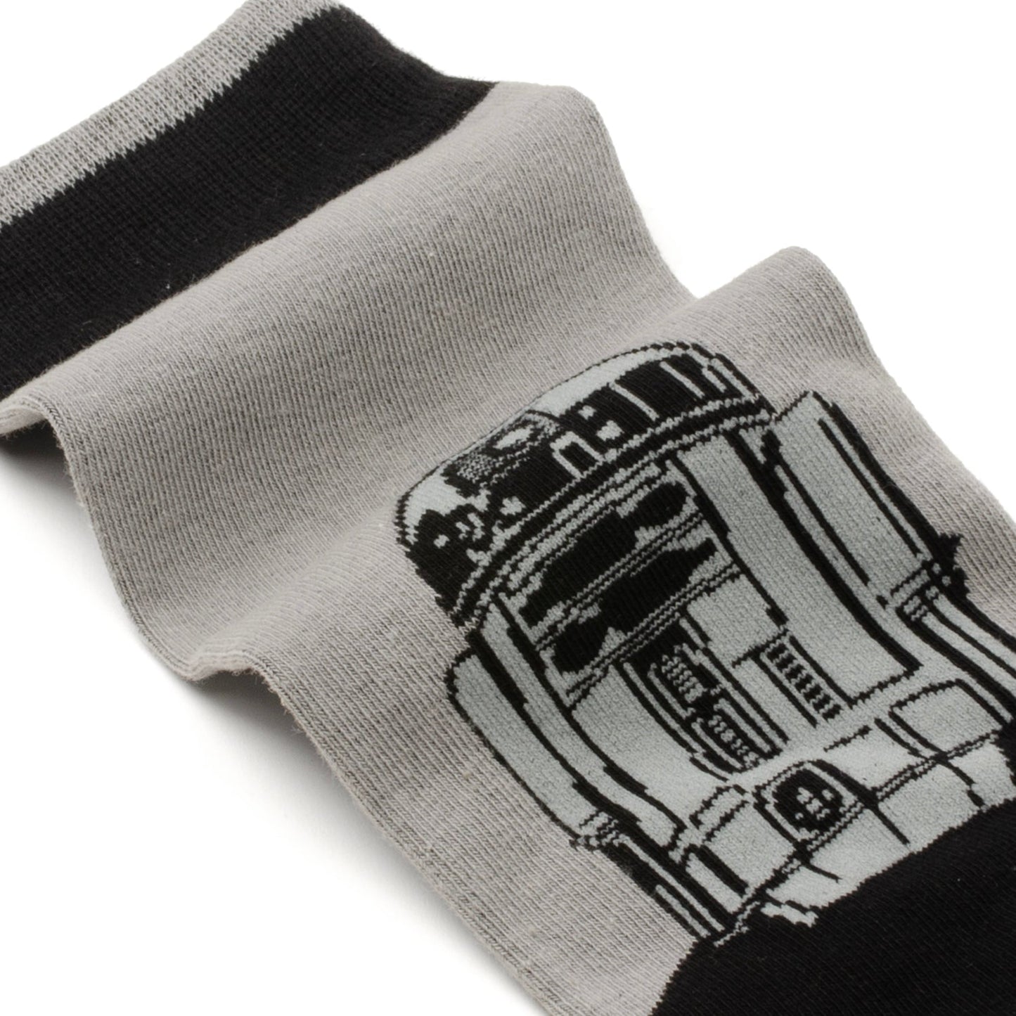 Star Wars R2-D2 Men's Gray and Black Mod Dress Socks and Lapel Pin Gift Set