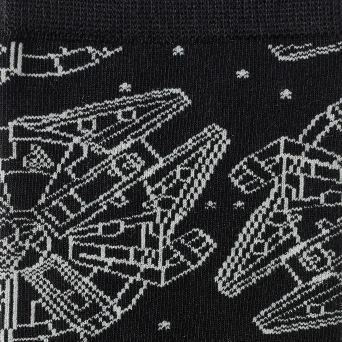 Star Wars Millennium Falcon Black Dress Socks and Lapel Pin Gift Set