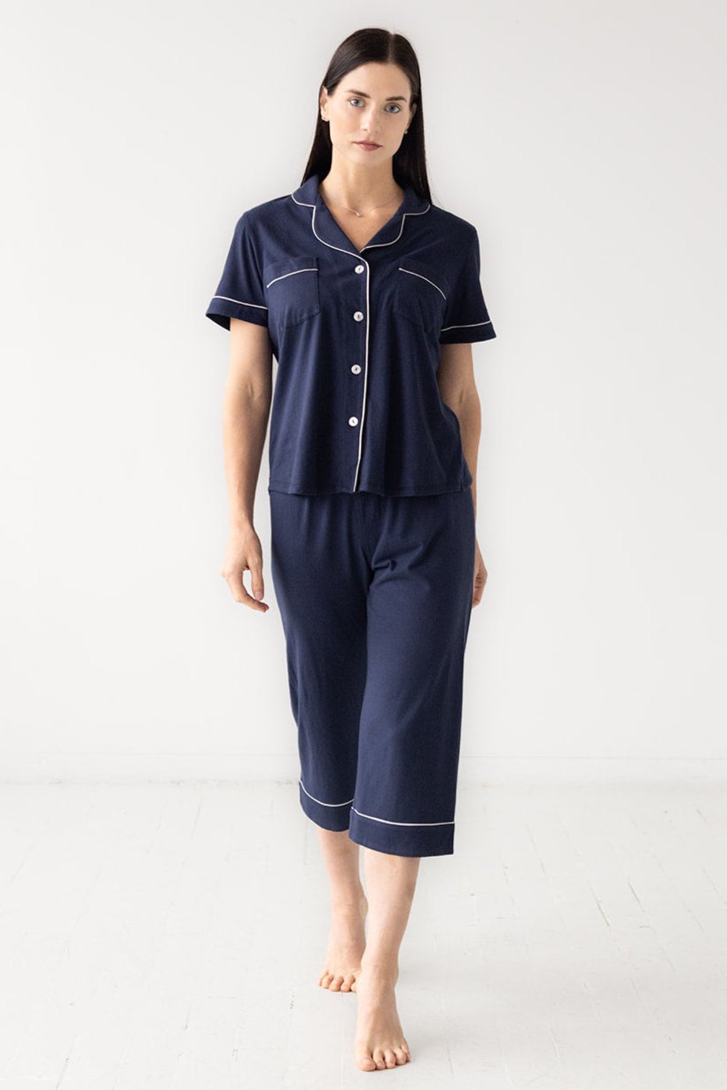 Classic Capri Pajamas – Brushed Pima Cotton