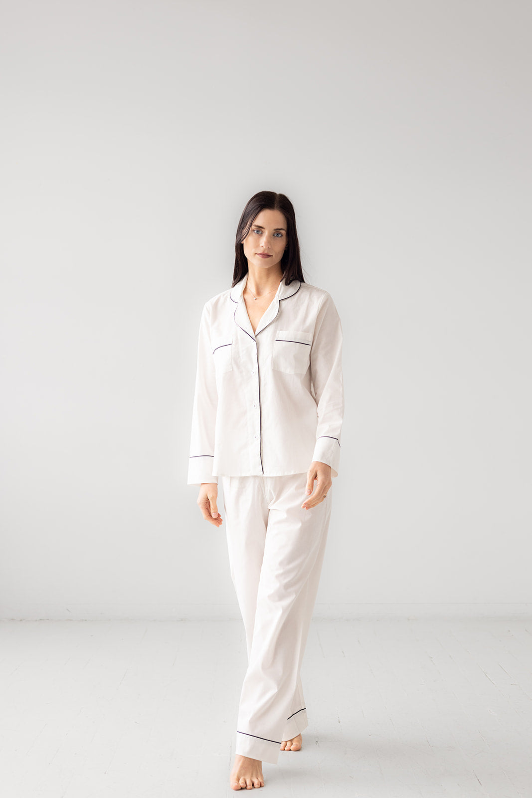 Classic Woven Cotton Pajama Set
