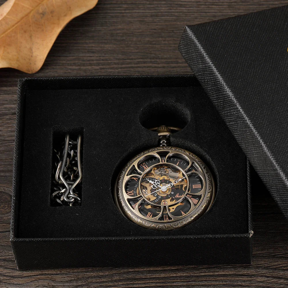 Luxury Silver Skeleton Mechanical Pocket Watch™