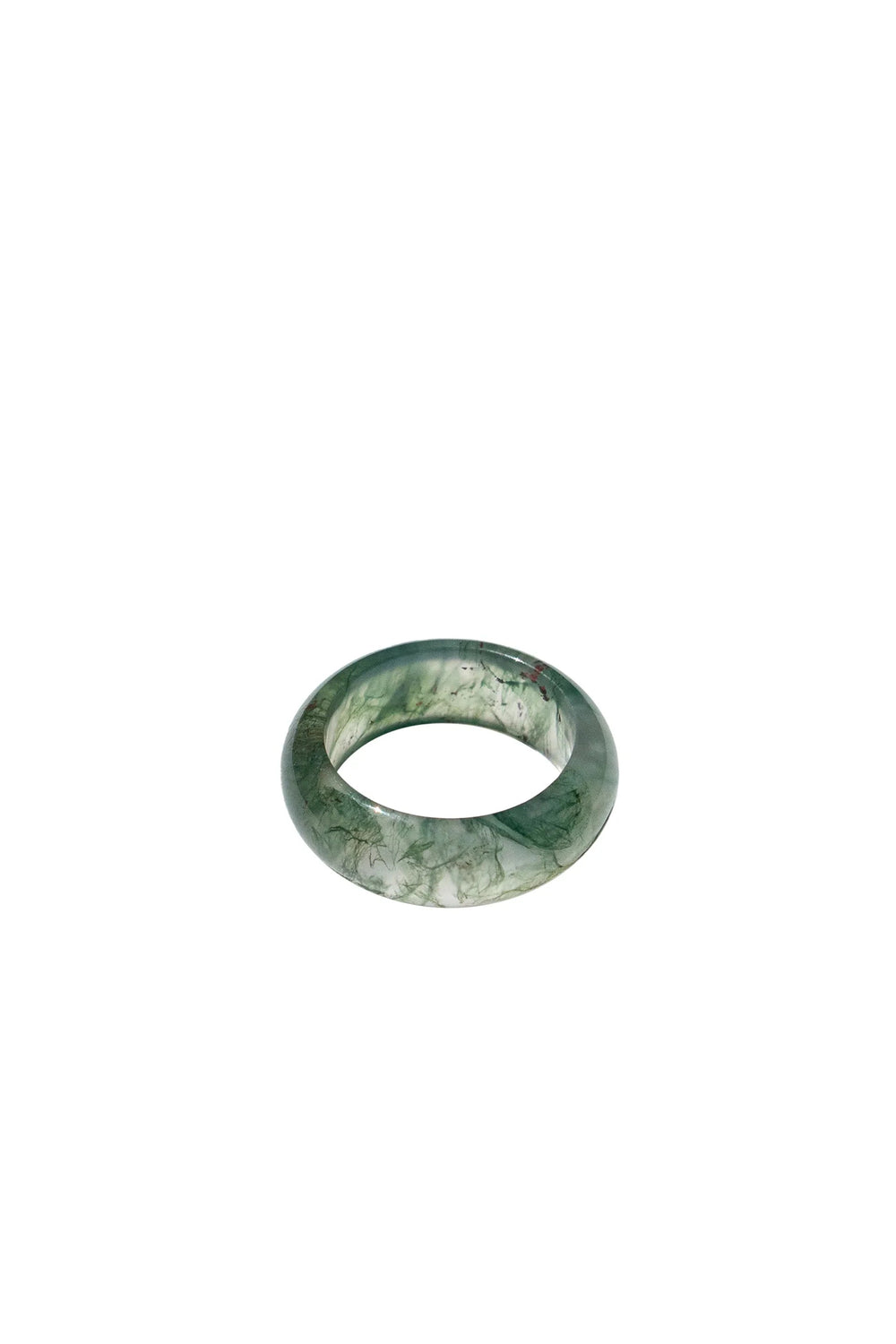Seaweed  — Green Jade Stone Ring