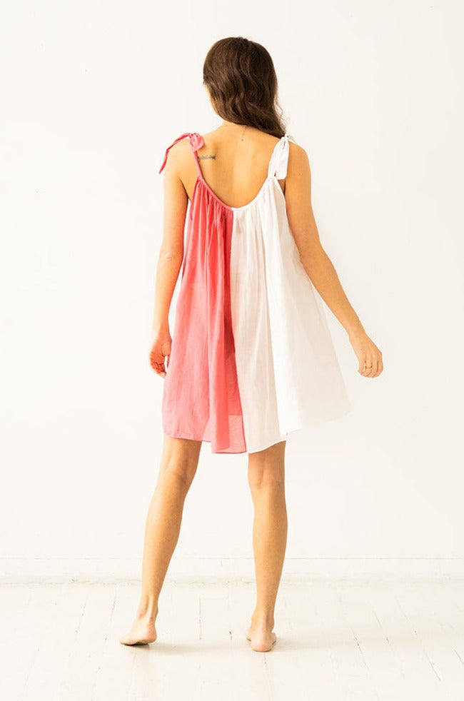 Sheer Tie Strap Babydoll – Silk-Cotton Blend